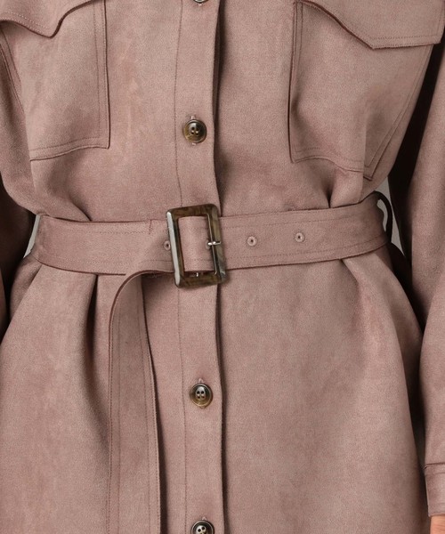 archives（アルシーヴ）の「【SETUPにも】ベルト付きシャツジャケット（テーラードジャケット・レディース・ブラック/ベージュ/ピンクベージュ・MEDIUM）」の13枚目の写真