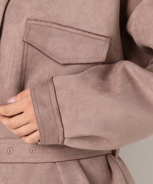 archives（アルシーヴ）の「【SETUPにも】ベルト付きシャツジャケット（テーラードジャケット・レディース・ブラック/ベージュ/ピンクベージュ・MEDIUM）」の14枚目の写真