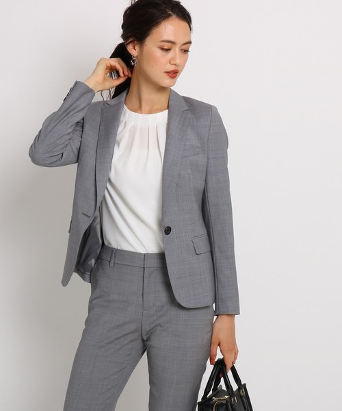 INDIVI（インディヴィ）の「ウール混テーラードジャケット（テーラードジャケット・レディース・ブラック/ブラック系2/ネイビー系2/グレー系4・34/36/38/40）」の4枚目の写真