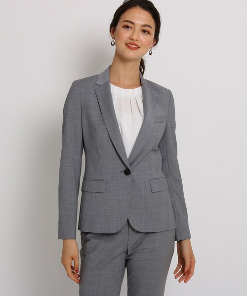 INDIVI（インディヴィ）の「ウール混テーラードジャケット（テーラードジャケット・レディース・ブラック/ブラック系2/ネイビー系2/グレー系4・34/36/38/40）」の16枚目の写真