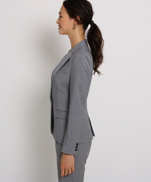 INDIVI（インディヴィ）の「ウール混テーラードジャケット（テーラードジャケット・レディース・ブラック/ブラック系2/ネイビー系2/グレー系4・34/36/38/40）」の8枚目の写真