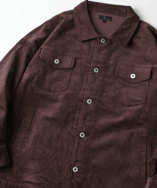 ZIP FIVE（ジップファイブ）の「【ZIP FIVE】古着風ビッグシルエットコーデュロイワイドGジャンジャケット（デニムジャケット・メンズ・ホワイト/ブラック/ベージュ/カーキ/キャメル/ワイン/チャコール/ブラウン・MEDIUM/LARGE）」の13枚目の写真