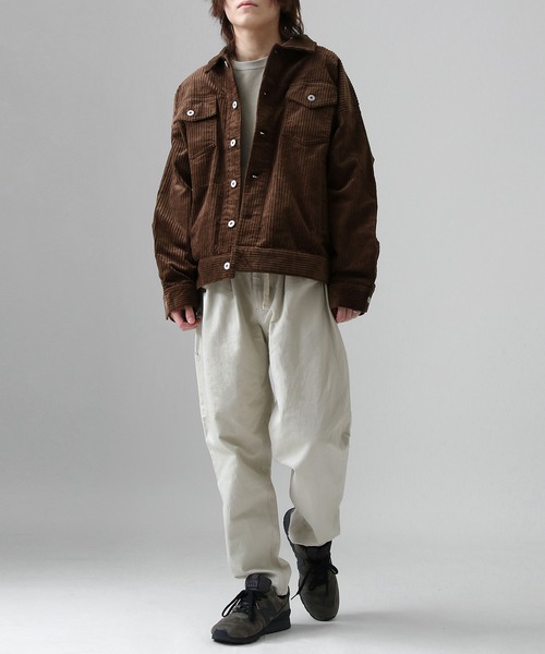 ZIP FIVE（ジップファイブ）の「【ZIP FIVE】古着風ビッグシルエットコーデュロイワイドGジャンジャケット（デニムジャケット・メンズ・ホワイト/ブラック/ベージュ/カーキ/キャメル/ワイン/チャコール/ブラウン・MEDIUM/LARGE）」の18枚目の写真