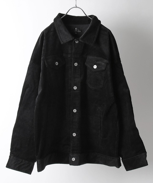 ZIP FIVE】古着風ビッグシルエットコーデュロイワイドGジャン