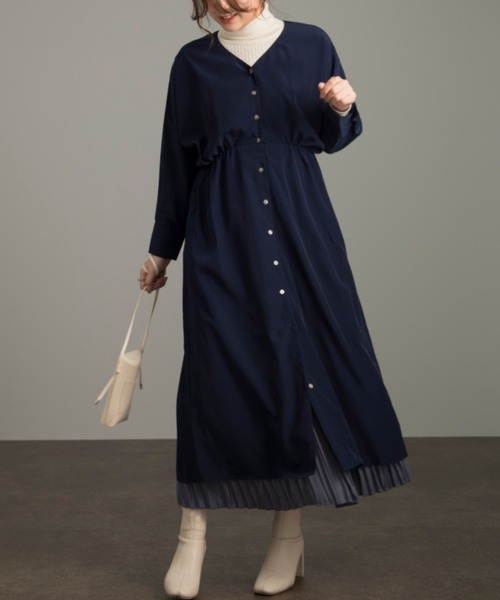 Ambre Neige(アンブルネージュ)の「ギャザーロングワンピース【WEB/EC限定商品】(ワンピース・レディース・チャコールグレー/ベージュ/ネイビー・FREE)」の20枚目の写真