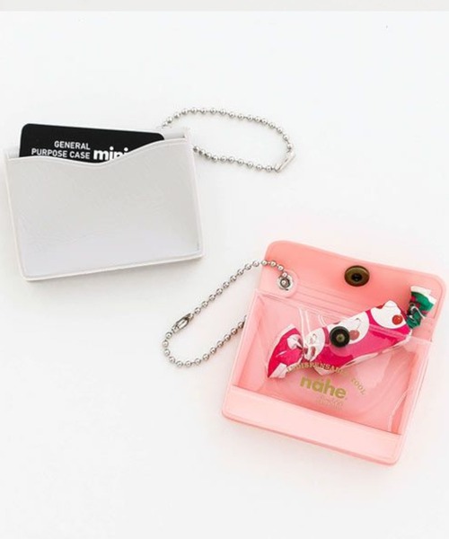 Nahe（ネーエ）の「nahe ネーエ ジェネラルパーパスケースミニ フラットポーチ クリア キーホルダー 小銭入れ（コインケース・レディース・ホワイト/ブラック/グレー/レッド/ピンク/イエロー/ブルー/グリーン/アイボリー/ミント/クリア/ワイン・FREE）」の15枚目の写真