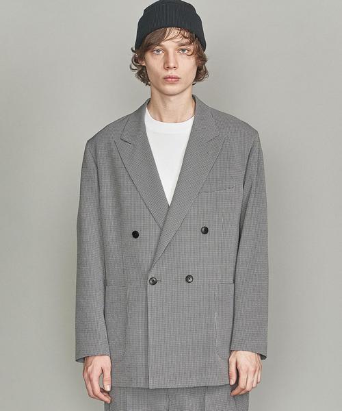 BEAUTY&YOUTH UNITED ARROWS（ビューティーアンドユースユナイテッドアローズ）の「【WEB限定】 by ガンクラブチェック ダブル 4B ジャコット 【セットアップ対応】（テーラードジャケット・メンズ・ブラウン/グレー/ネイビー・M/L/XL/S）」の6枚目の写真