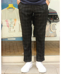 EDIFICE | ◇W/PE CHECK Wクロップドパンツ(スラックス)