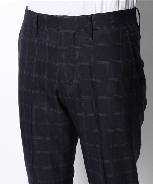 EDIFICE（エディフィス）の「◇W/PE CHECK Wクロップドパンツ（スラックス・メンズ・ブラック系その他/ネイビー・46/44/48/42）」の5枚目の写真