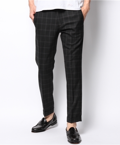 EDIFICE（エディフィス）の「◇W/PE CHECK Wクロップドパンツ（スラックス・メンズ・ブラック系その他/ネイビー・46/44/48/42）」の11枚目の写真