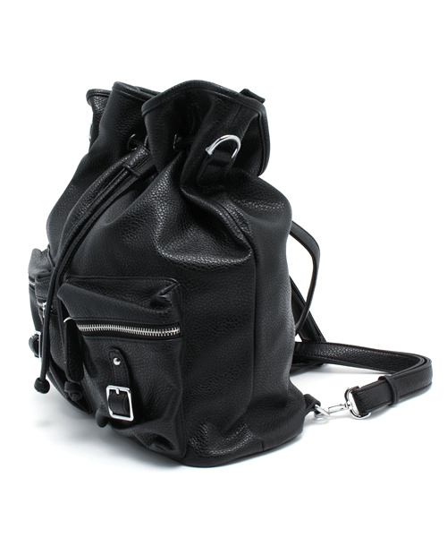 Khaju（カージュ）の「I Love Billy:ブラックバックパック（バックパック/リュック・レディース・ブラック・ONE SIZE）」の7枚目の写真