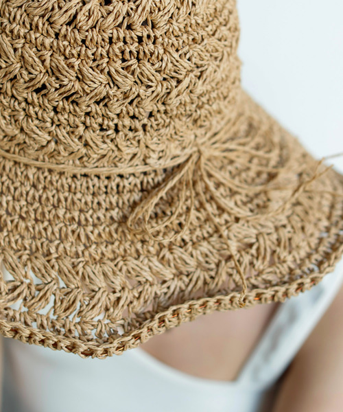 Auntie Rosa Holiday（アンティローザホリデー）の「ポータブルパルプハット（ハット・レディース・ベージュ/ナチュラル・FREE）」の13枚目の写真