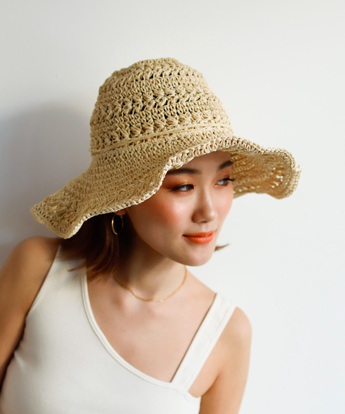 Auntie Rosa Holiday（アンティローザホリデー）の「ポータブルパルプハット（ハット・レディース・ベージュ/ナチュラル・FREE）」の9枚目の写真