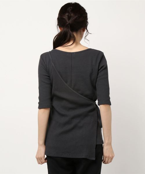 LOWRYS FARM（ローリーズファーム）の「ｍａｎｙｗａｙアシメ5Ｓ　879410（Tシャツ/カットソー・レディース・アイボリー/チャコールグレー/イエロー・FREE）」の5枚目の写真