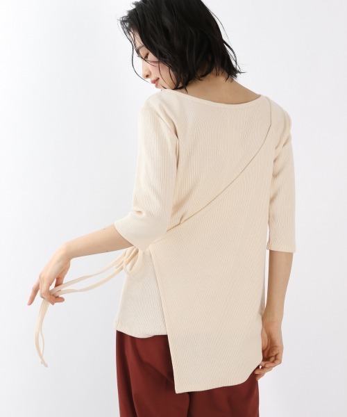 LOWRYS FARM（ローリーズファーム）の「ｍａｎｙｗａｙアシメ5Ｓ　879410（Tシャツ/カットソー・レディース・アイボリー/チャコールグレー/イエロー・FREE）」の20枚目の写真