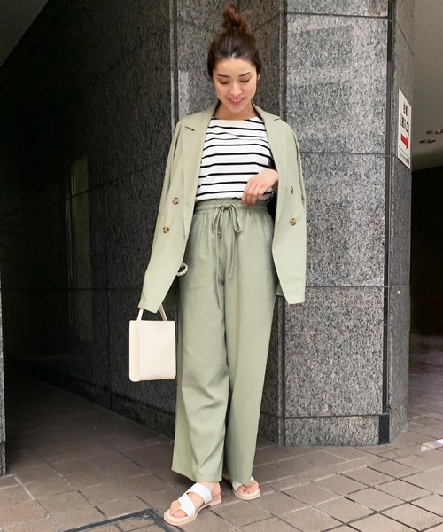 KOBE LETTUCE（コウベレタス）の「リネンダブルテーラードサマージャケット【セットアップOK】（テーラードジャケット・レディース・ベージュ/オリーブ/アイボリー・FREE）」の9枚目の写真