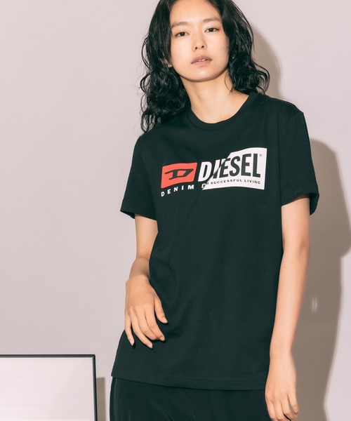 ディーゼル DIESEL 半袖 刺繍 Tシャツ カットソー XS ブラック
