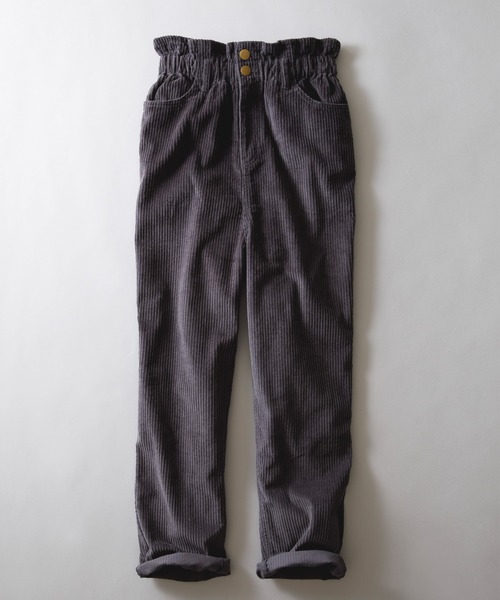 classicalelf（クラシカルエルフ）の「くしゅくしゅギャザーが可愛い。コーデュロイテーパードパンツ（デニムパンツ・レディース・ベージュ/アイボリー/モカ/チャコール・SMALL/MEDIUM/LARGE/X-LARGE）」の7枚目の写真