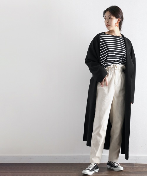 classicalelf（クラシカルエルフ）の「くしゅくしゅギャザーが可愛い。コーデュロイテーパードパンツ（デニムパンツ・レディース・ベージュ/アイボリー/モカ/チャコール・SMALL/MEDIUM/LARGE/X-LARGE）」の16枚目の写真