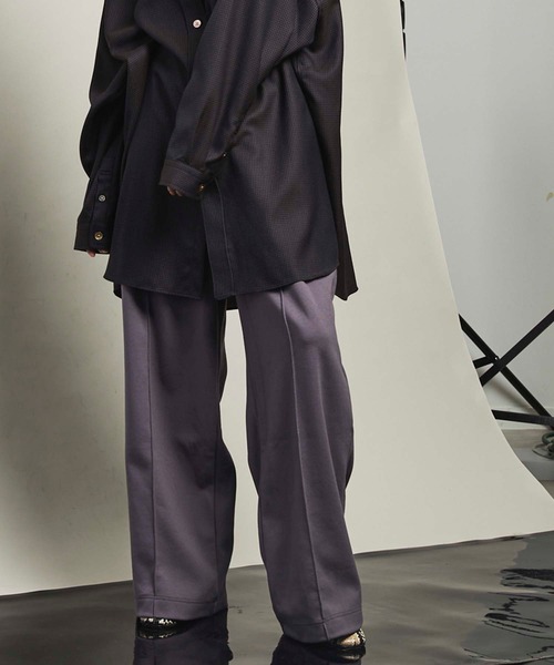 MAISON SPECIAL（メゾンスペシャル）の「《ユニセックスアイテム》ダンボールプライムワイドパンツ 【MAISON SPECIAL/メゾンスペシャル】（スウェットパンツ・メンズ・ブラック/パープル/ブラウン/オフホワイト/グリーン・1/2/0）」の5枚目の写真