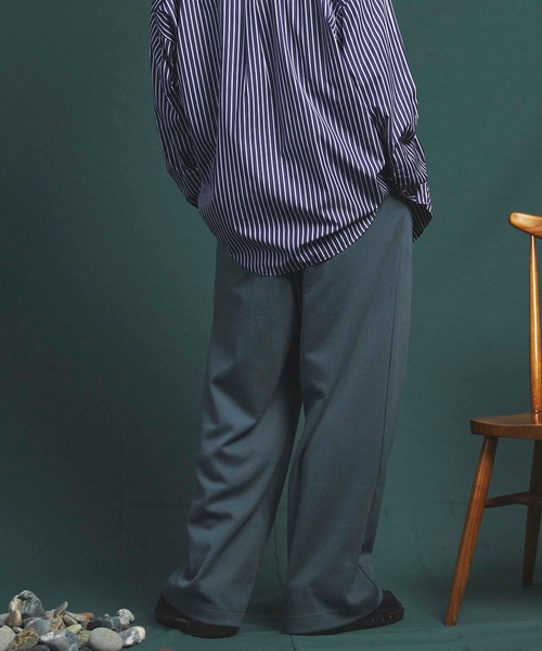 MAISON SPECIAL（メゾンスペシャル）の「《ユニセックスアイテム》ダンボールプライムワイドパンツ 【MAISON SPECIAL/メゾンスペシャル】（スウェットパンツ・メンズ・ブラック/パープル/ブラウン/オフホワイト/グリーン・1/2/0）」の19枚目の写真