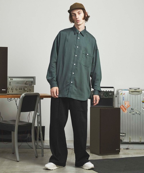 MAISON SPECIAL（メゾンスペシャル）の「《ユニセックスアイテム》ダンボールプライムワイドパンツ 【MAISON SPECIAL/メゾンスペシャル】（スウェットパンツ・メンズ・ブラック/パープル/ブラウン/オフホワイト/グリーン・1/2/0）」の10枚目の写真