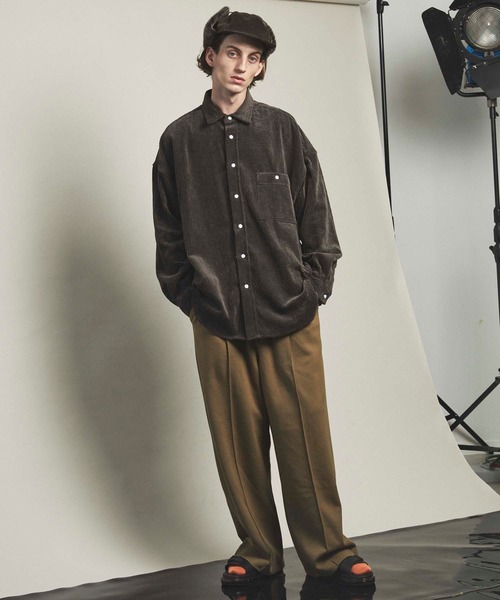 MAISON SPECIAL（メゾンスペシャル）の「《ユニセックスアイテム》ダンボールプライムワイドパンツ 【MAISON SPECIAL/メゾンスペシャル】（スウェットパンツ・メンズ・ブラック/パープル/ブラウン/オフホワイト/グリーン・1/2/0）」の11枚目の写真