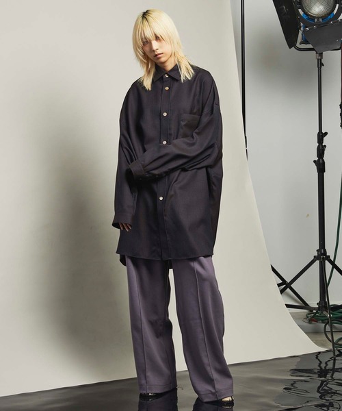 MAISON SPECIAL（メゾンスペシャル）の「《ユニセックスアイテム》ダンボールプライムワイドパンツ 【MAISON SPECIAL/メゾンスペシャル】（スウェットパンツ・メンズ・ブラック/パープル/ブラウン/オフホワイト/グリーン・1/2/0）」の16枚目の写真