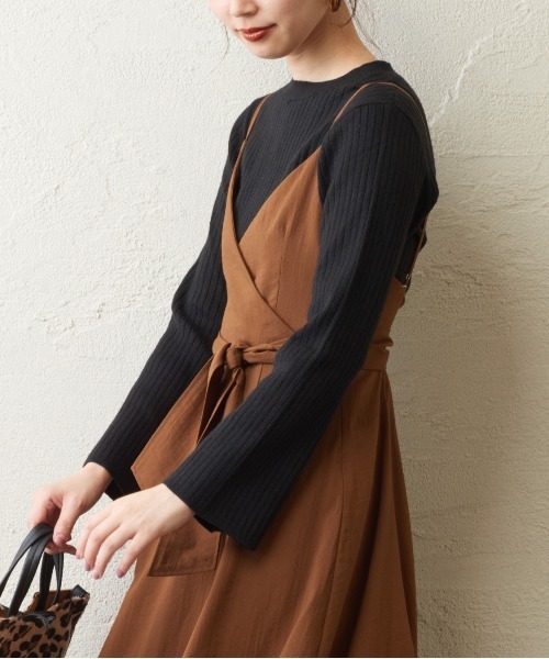 natural couture（ナチュラルクチュール）の「お上品バックパールニット（ニット/セーター・レディース・ブラック/カーキ/ピンク/ライトベージュ・FREE）」の2枚目の写真