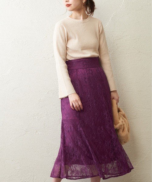 natural couture（ナチュラルクチュール）の「お上品バックパールニット（ニット/セーター・レディース・ブラック/カーキ/ピンク/ライトベージュ・FREE）」の11枚目の写真