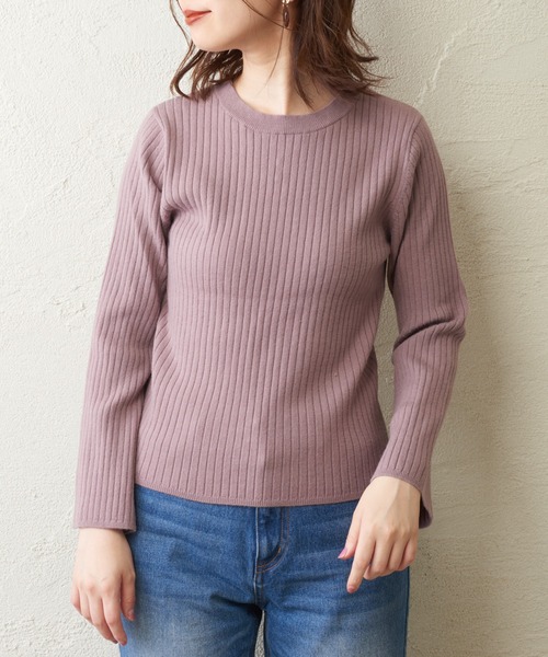 natural couture（ナチュラルクチュール）の「お上品バックパールニット（ニット/セーター・レディース・ブラック/カーキ/ピンク/ライトベージュ・FREE）」の19枚目の写真