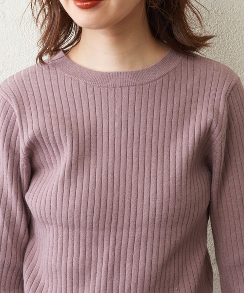 natural couture（ナチュラルクチュール）の「お上品バックパールニット（ニット/セーター・レディース・ブラック/カーキ/ピンク/ライトベージュ・FREE）」の22枚目の写真