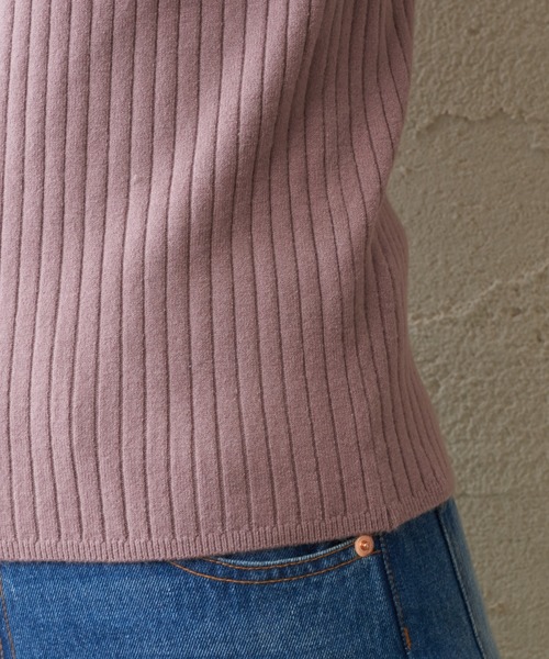 natural couture（ナチュラルクチュール）の「お上品バックパールニット（ニット/セーター・レディース・ブラック/カーキ/ピンク/ライトベージュ・FREE）」の6枚目の写真