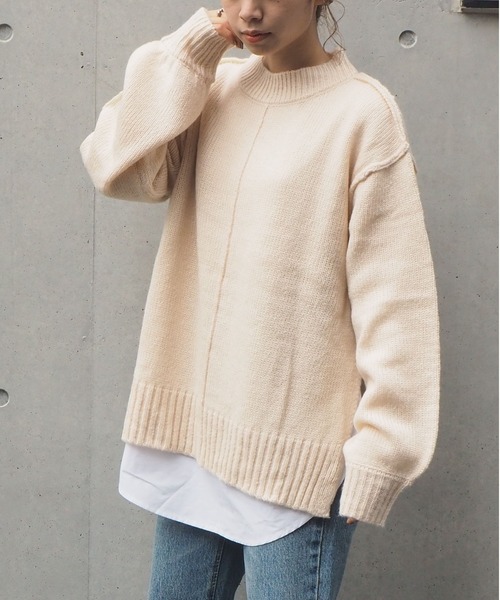 tiptop(ティップトップ)の「2020AW ハイネックニット×ロンTSET(ニット/セーター)」|アイボリー