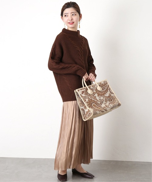 Simplicite（サンプリシテ）の「ハイバルケーブルプルオーバー◆（ニット/セーター・レディース・ベージュ/ブラウン/モスグリーン/ブルー系その他・FREE）」の6枚目の写真