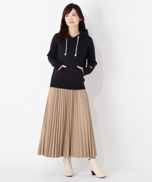 Champion(チャンピオン)の「【Champion】フーディースウェット(パーカー・レディース・アイボリー/ブラック/ピンク系・02)」の6枚目の写真