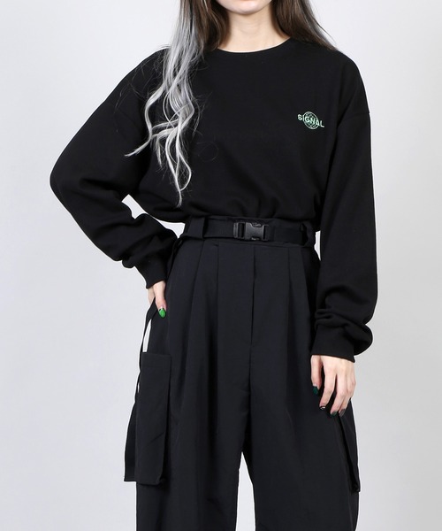 DING（ディング）の「DING/SIGNALスウェット（スウェット・レディース・ホワイト/ブラック/ブルー・FREE）」の2枚目の写真