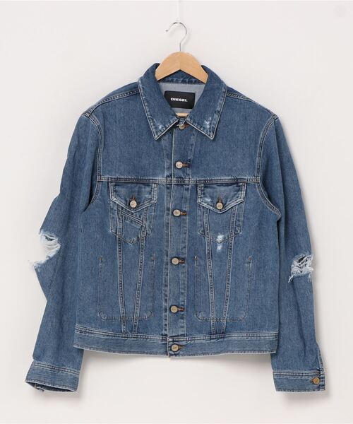 DIESEL（ディーゼル）の「ダメージクラッシュ デニムジャケット「D 