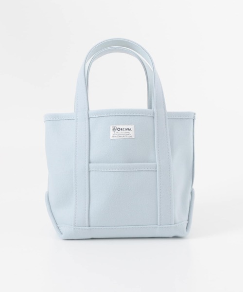 ORCIVAL（オーシバル）の「ORCIVAL　メルトントートバッグ S（トートバッグ・レディース・ライトブルー/ブラック/アイボリー・ONE）」の5枚目の写真