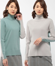 2WAY配色ニットプルオーバー