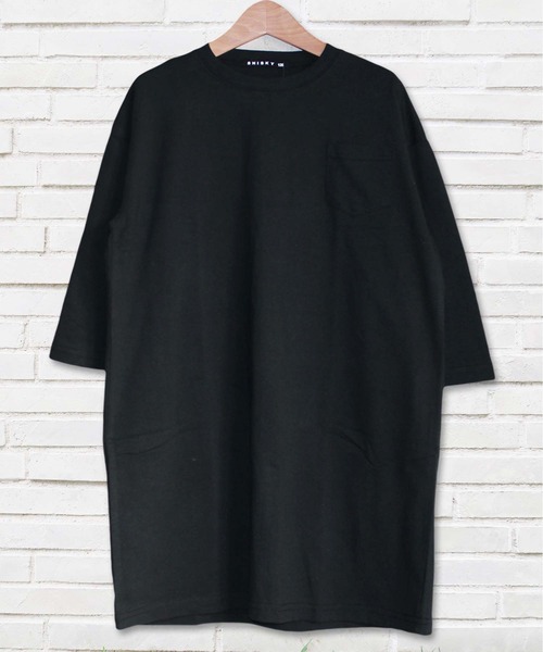 THE CASUAL（カジュアル）の「無地 ビッグシルエット 9分袖 ロングワンピース キッズ（ワンピース・キッズ・アイボリー/ブラック/杢グレー/チャコール/モカ/ベージュ/ミント/ピンク・110cm/120cm/130cm/140cm/150cm/160cm）」の3枚目の写真