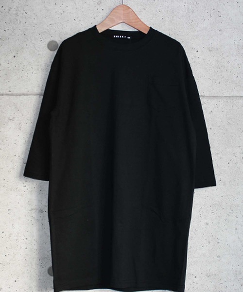 THE CASUAL（カジュアル）の「無地 ビッグシルエット 9分袖 ロングワンピース キッズ（ワンピース・キッズ・アイボリー/ブラック/杢グレー/チャコール/モカ/ベージュ/ミント/ピンク・110cm/120cm/130cm/140cm/150cm/160cm）」の19枚目の写真