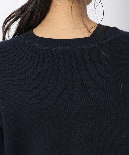 LAKOLE（ラコレ）の「12Gワッフルスリットプルオーバー / LAKOLE（Tシャツ/カットソー・レディース・ネイビー/オフホワイト/カーキ/ベビーピンク・SMALL/MEDIUM）」の7枚目の写真