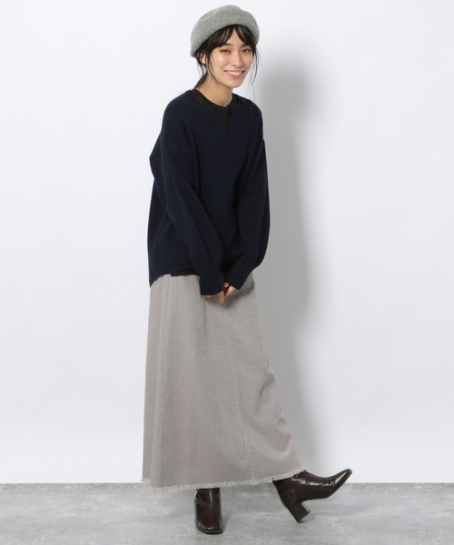 LAKOLE（ラコレ）の「12Gワッフルスリットプルオーバー / LAKOLE（Tシャツ/カットソー・レディース・ネイビー/オフホワイト/カーキ/ベビーピンク・SMALL/MEDIUM）」の20枚目の写真