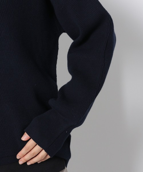 LAKOLE（ラコレ）の「12Gワッフルスリットプルオーバー / LAKOLE（Tシャツ/カットソー・レディース・ネイビー/オフホワイト/カーキ/ベビーピンク・SMALL/MEDIUM）」の21枚目の写真