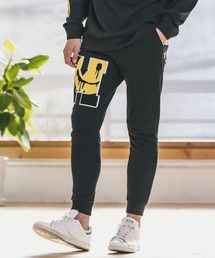 mp8708-CAMBIO別注 STUD MUFFIN ビックMスターパッチワーク ラインリブパンツ