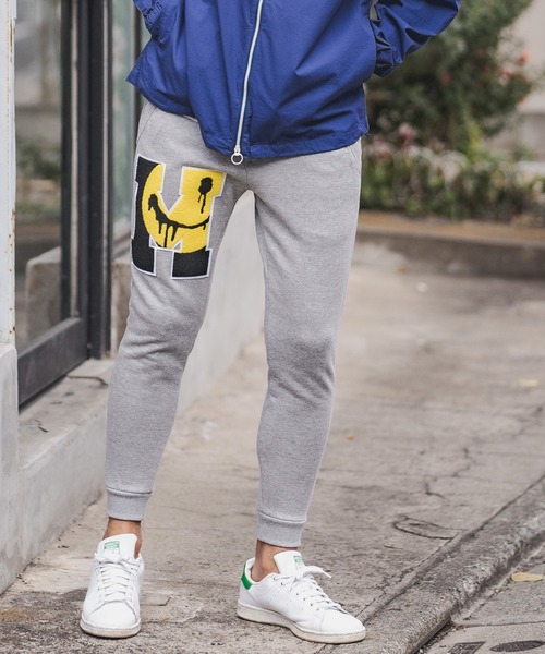 STUD MUFFIN（スタッドマフィン）の「mp8708-CAMBIO別注 STUD MUFFIN ビックMスターパッチワーク ラインリブパンツ（スウェットパンツ・メンズ・ブラック/杢グレー・2/4/3）」の20枚目の写真