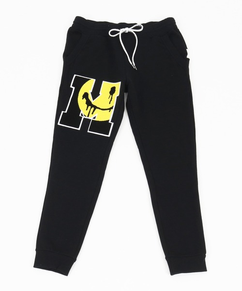 STUD MUFFIN（スタッドマフィン）の「mp8708-CAMBIO別注 STUD MUFFIN ビックMスターパッチワーク ラインリブパンツ（スウェットパンツ・メンズ・ブラック/杢グレー・2/4/3）」の18枚目の写真