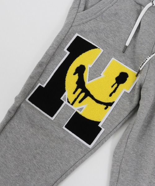 STUD MUFFIN（スタッドマフィン）の「mp8708-CAMBIO別注 STUD MUFFIN ビックMスターパッチワーク ラインリブパンツ（スウェットパンツ・メンズ・ブラック/杢グレー・2/4/3）」の19枚目の写真