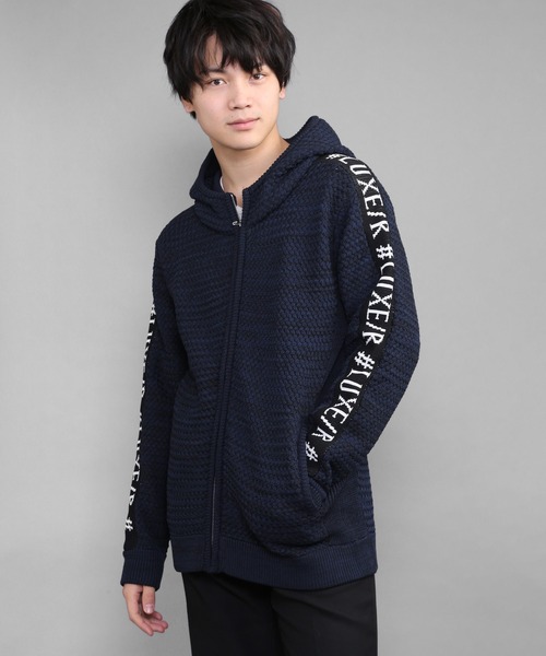 CERCA（チェルカ）の「RM/編み　ZIPパーカー（パーカー・メンズ・ダークグレー/ブラック/ライトグレー/ネイビー・MEDIUM/LARGE）」の4枚目の写真